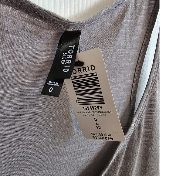 NWT Torrid Sleep Santa's Favorite French Bulldog Tanktop Size 0 - L (12) - Picture 4 of 4